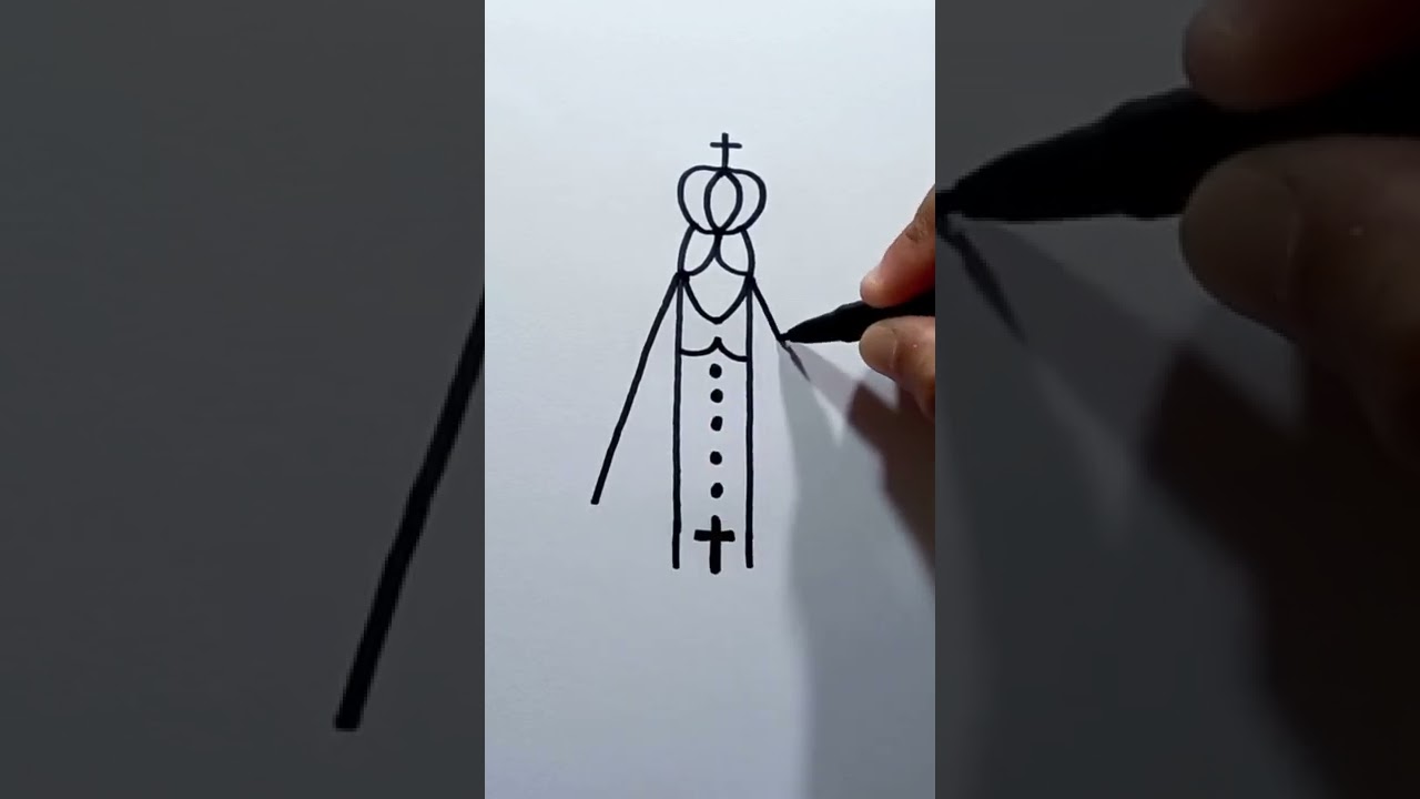 Desenho de Nossa Senhora Aparecida #viral #drawing #fyp #art