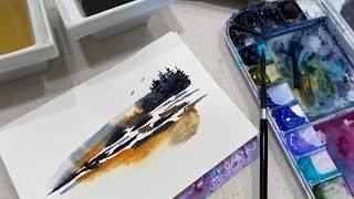 Unedited full version: Easy Loose Abstract Landscape warm up! 