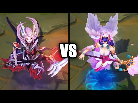 Coven Nami vs Splendid Staff Nami Skins Comparison (League of Legends)