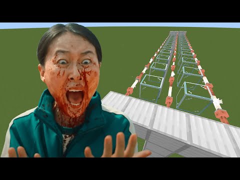 MrPogz Zamora - SQUID GAME Minecraft - How to Make a Glass Bridge (5th game)