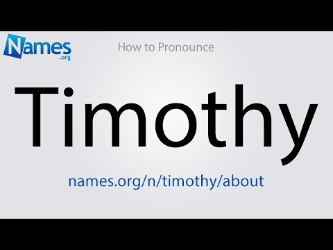 How to Pronounce Timothy