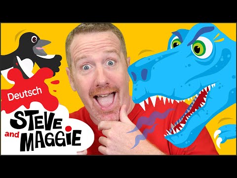Eine lustige Dinosaurier Geschichte für Kinder mit Steve und Maggie Deutsch