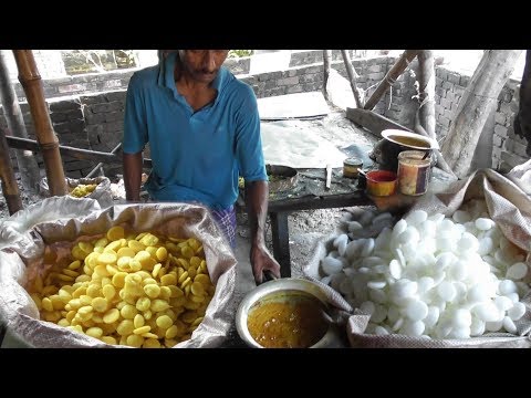 White Batasha (Sugar Candy Sweet) & Yellow Batasha Preparation | Indian Street Food Loves You Video