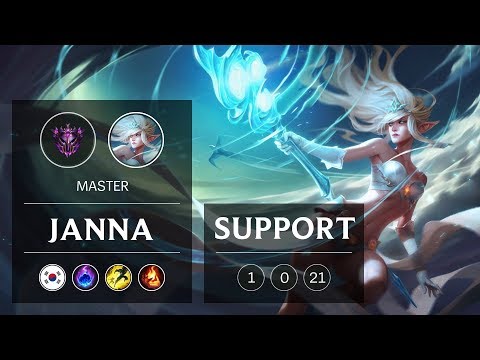 Janna Support vs Soraka - KR Master Patch 9.2