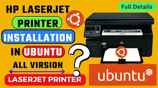 how to install HP LaserJet Printer on Ubuntu | HP M1136 Printer install in Ubuntu | HP printer