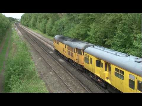31233, DB999508 and 31285 on 2Q88, 06:15, Derby R.T.C - Crewe Carriage Sidings