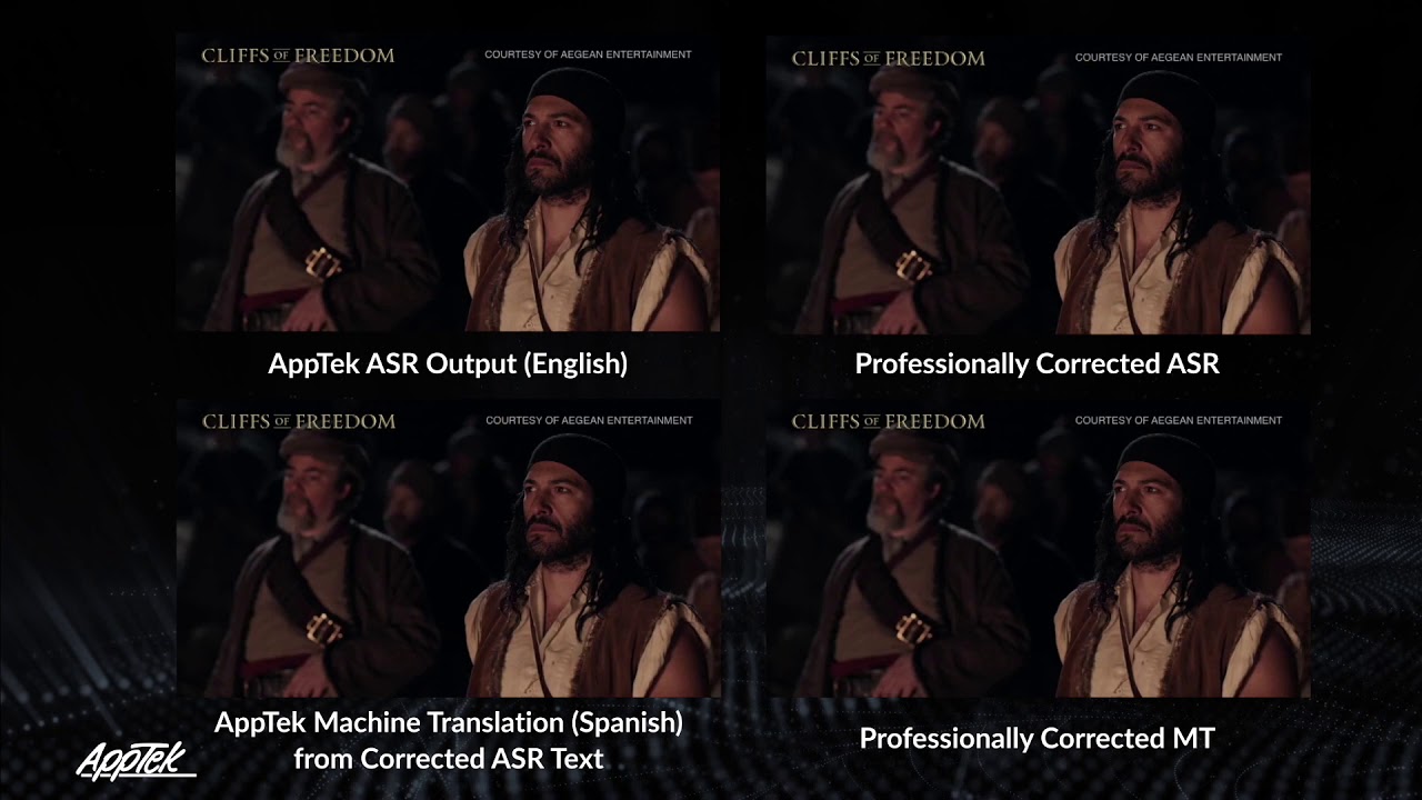 AppTek Automatic Speech Recognition and Machine Translation for Captioning and Subtitling