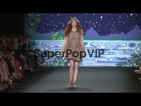 Models walk the runway at Anna Sui - Spring 2014 Mercedes...