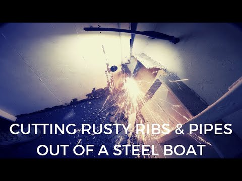Cutting Rusty Ribs & Pipes out on a Steel Boat - Project Brupeg Ep. 187