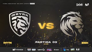 MYN VS Z5K - JORNADA 21 - PLAYOFFS G3 - FIBRA MOVISTAR GOLDEN LEAGUE - 2023 - LEAGUE OF LEGENDS