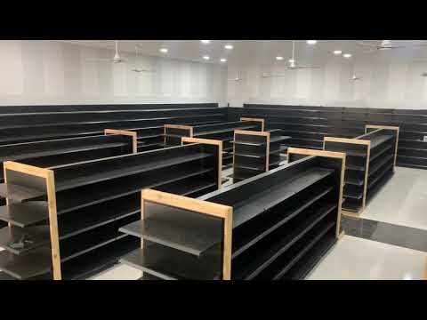 Wooden brown apparel display rack