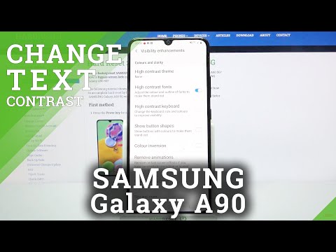 Enable High Contrast Text - SAMSUNG Galaxy A90 Display Settings