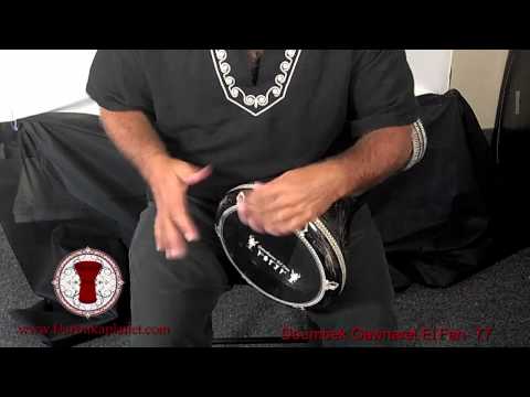Gawharet El Fan Drum Shiny Black Doumbek 17" Darbuka (77) - darbukaplanet.com