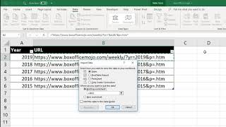 Import Multiple Pages from Web with One Query in Excel