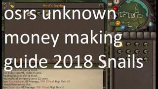 osrs unknown money making guide 1m per hour with snails