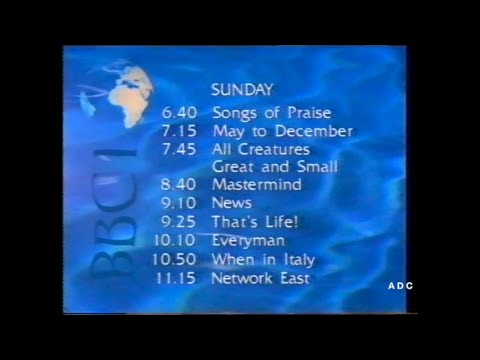 BBC1 link & closedown announcer Peter Brook 29th April 1989