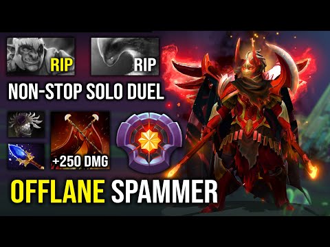 EPIC Master Offlane Legion Spammer Crazy Solo Duel Hunting 100% Deleted Troll Warlord DotA 2