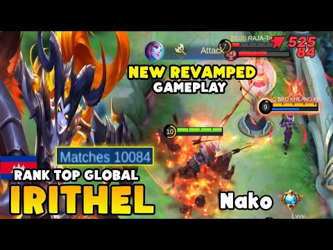 New Revamped Irithel Post Buff Gameplay - Rank Top Global Irithel Best Build 2022 By Nako | MLBB