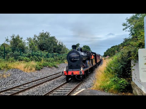 RPSI Steam Locomotive 131 passes Coolmine on Midlander Railtour from Connolly 4/8/24
