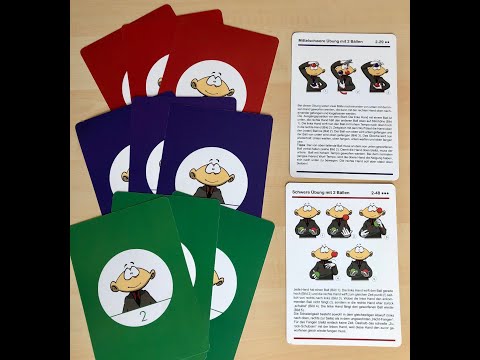Kurzvorstellung JOKOKO-Karten - 77 Wurf- und Fangübungen mit 1 und 2 Bällen aufgeteilt in 4 Sets
