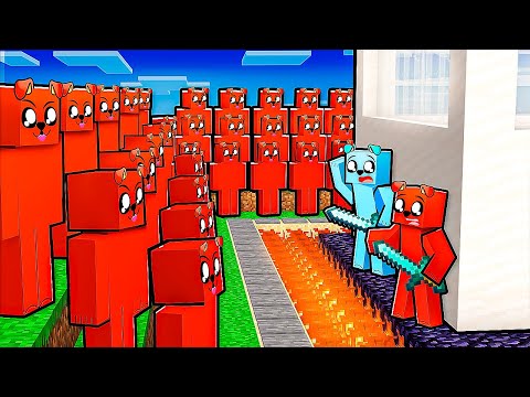 1000 PIESKÓW vs TAJNA BAZA w Minecraft