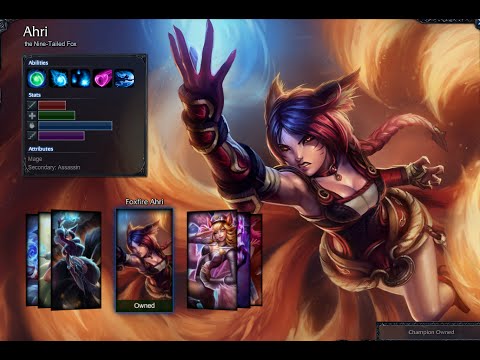 Foxfire Ahri Skin Spotlight Gameplay 1080p HD