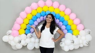 Rainbow Balloon Arch Decoration