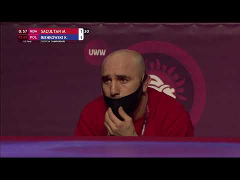 1/2 FS - 65 kg: M. SACULTAN (MDA) v. K. BIENKOWSKI (POL)