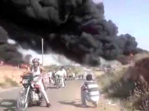 تفريق قوات الأمن لمظاهرة في قمحانة في محافظة حماة