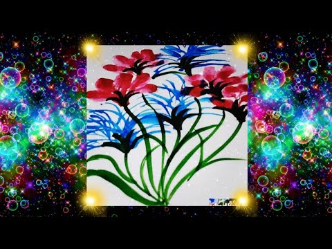floral painting for beginners | easy-peasy | with kitchen items