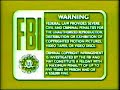 1991 Disney FBI Warning Screens Yellow Variant