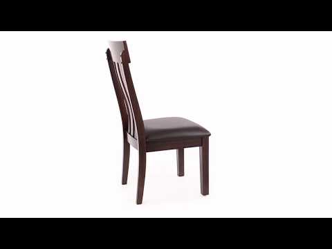 Haddigan Dark Brown Dining Upholstered Side Chair Set Of 2