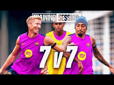 SUPERB 7 v 7 MATCHES!! | FC Barcelona Training Session