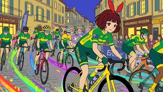 🔴🇦🇺とペーサー走 in フランス　ZWIFTのようなものでサイクリング配信 (Mywhoosh)