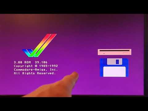 Stock Amiga A1200, D-Link DFE-670TXD PCMCIA Network card, single disk boot with TCP/IP and HD Tools