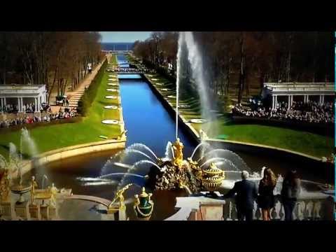 Grand opening of the fountains in Peterhof, May 1, 2012
