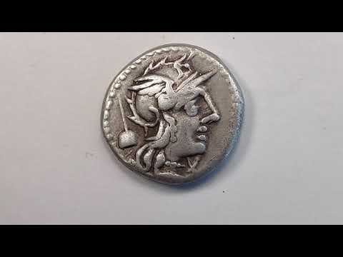 Denarius. T. Quinctius Flamininus. 126 BC.