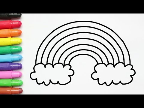 🌈 Fun & Easy! Drawing and Coloring a Rainbow with Crayons 🎨🖍️