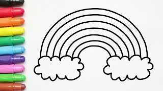 Download lagu 🌈 Fun & Easy! Drawing and Coloring a Rainbow with Crayons 🎨🖍️ mp3
