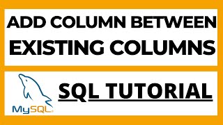 How to add new column between two existing columns in Mysql tutorial | AFTER command