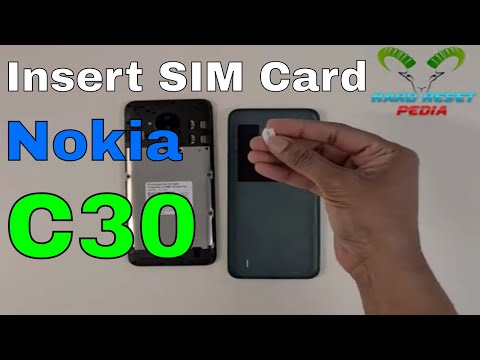 Nokia C30 Insert The SIM Card
