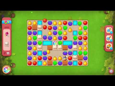 GardenScapes hard level 2992 17 moves no boosters