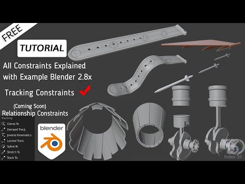 All Constraints Explained with Example | Tracking Constraints | Blender 2.8 | Free Project File