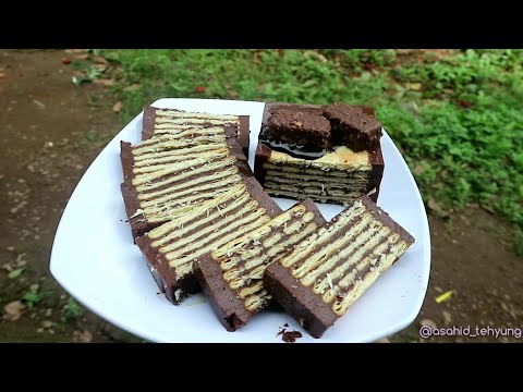 Puding Coklat Vla Lapis Biskuit | Resep dan Cara Membuat