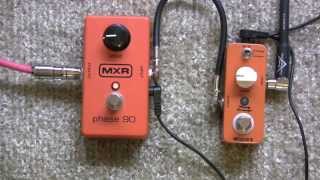 Video thumbnail for MXR Phase 90 Vs Mooer Ninety Orange Clone Pedal Shootout by Simon Smith