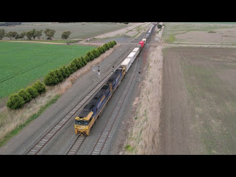6MP4 Pacific National / TOLL Container Train (11/8/2023) - PoathTV Australian Railways