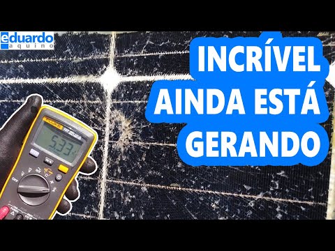 INCRÍVEL: Placa Solar TODA QUEBRADA Ainda Gerando Energia