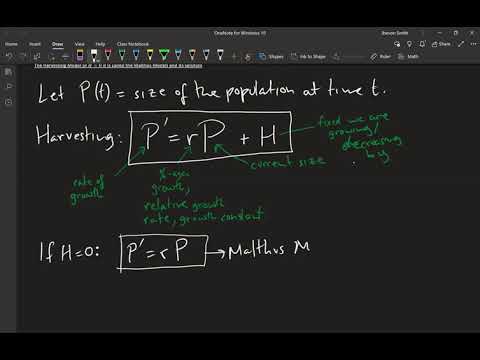 Math 391 1XC Lecture 2 - Population Models and First Order Linear Differential Equations