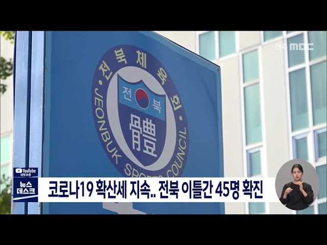 코로나19 확산세 지속..전북 이틀간 45명 확진