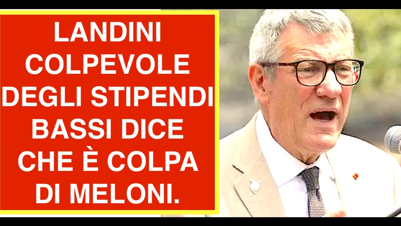 LANDINI RESPONSABILE DEGLI STIPENDI BASSI DICE CHE È COLPA DI MELONI. IL PARADOSSO